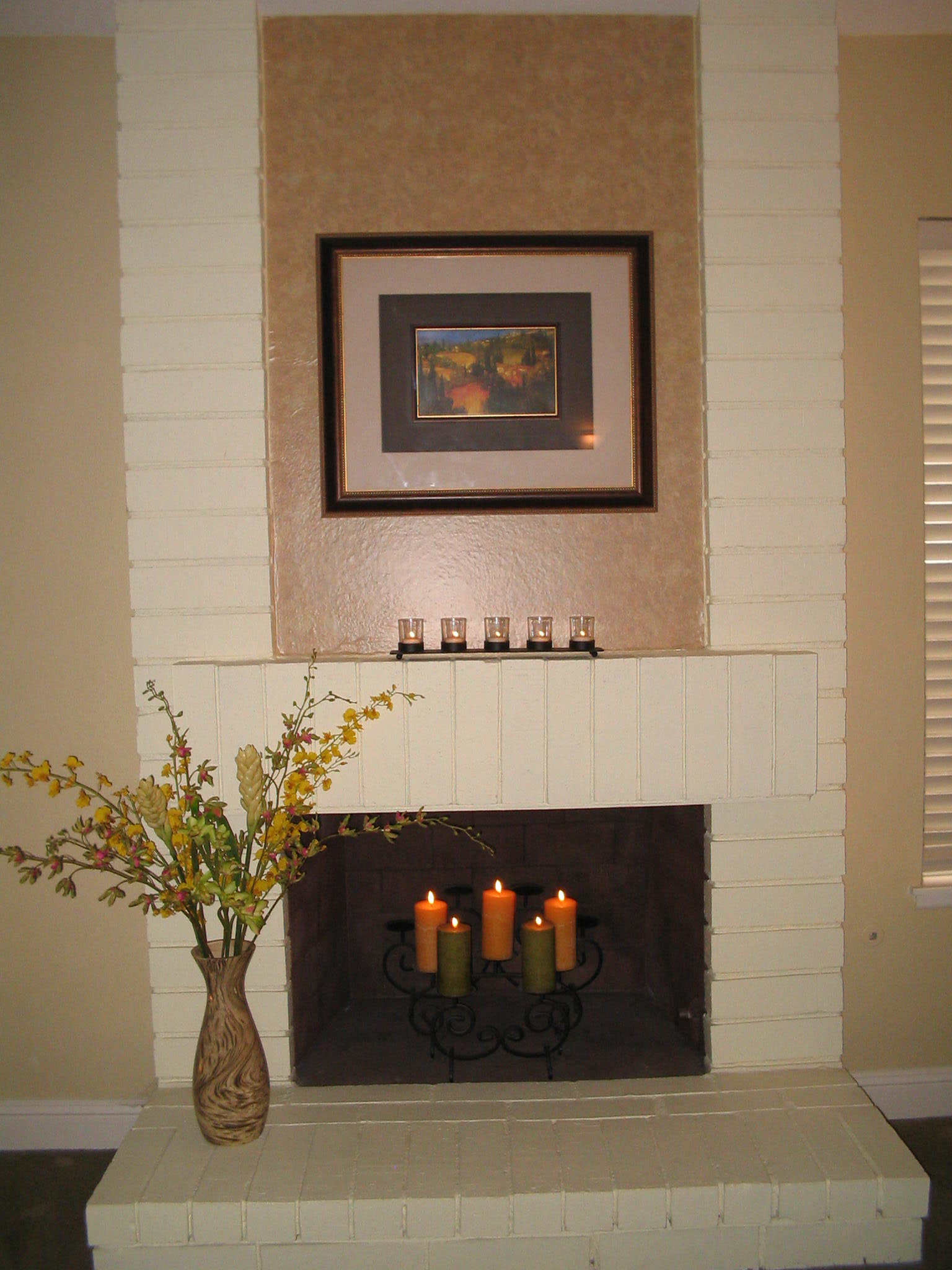 After fireplace is a true focal point